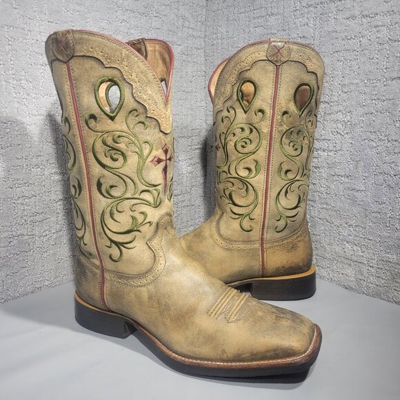 Twisted X Ruff Stock Men's Size 13D Brown Leather Stitched Western Boots MRS0027 - Picture 7 of 11